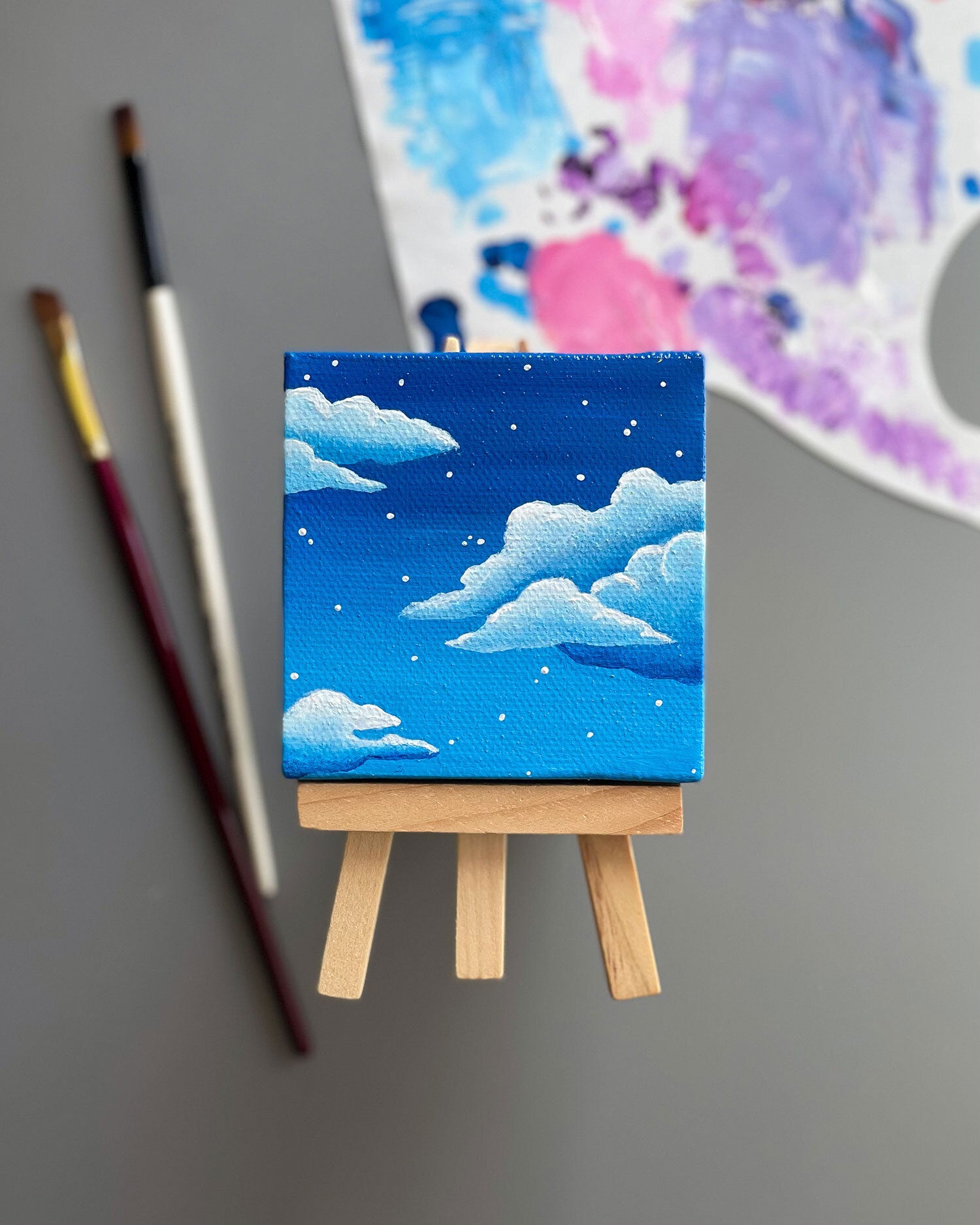 Shop Night Sky Painting Online  Canvas with Easel Online – Jiva