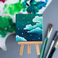 "Aquamarine Dreams" Mini-Painting with Easel