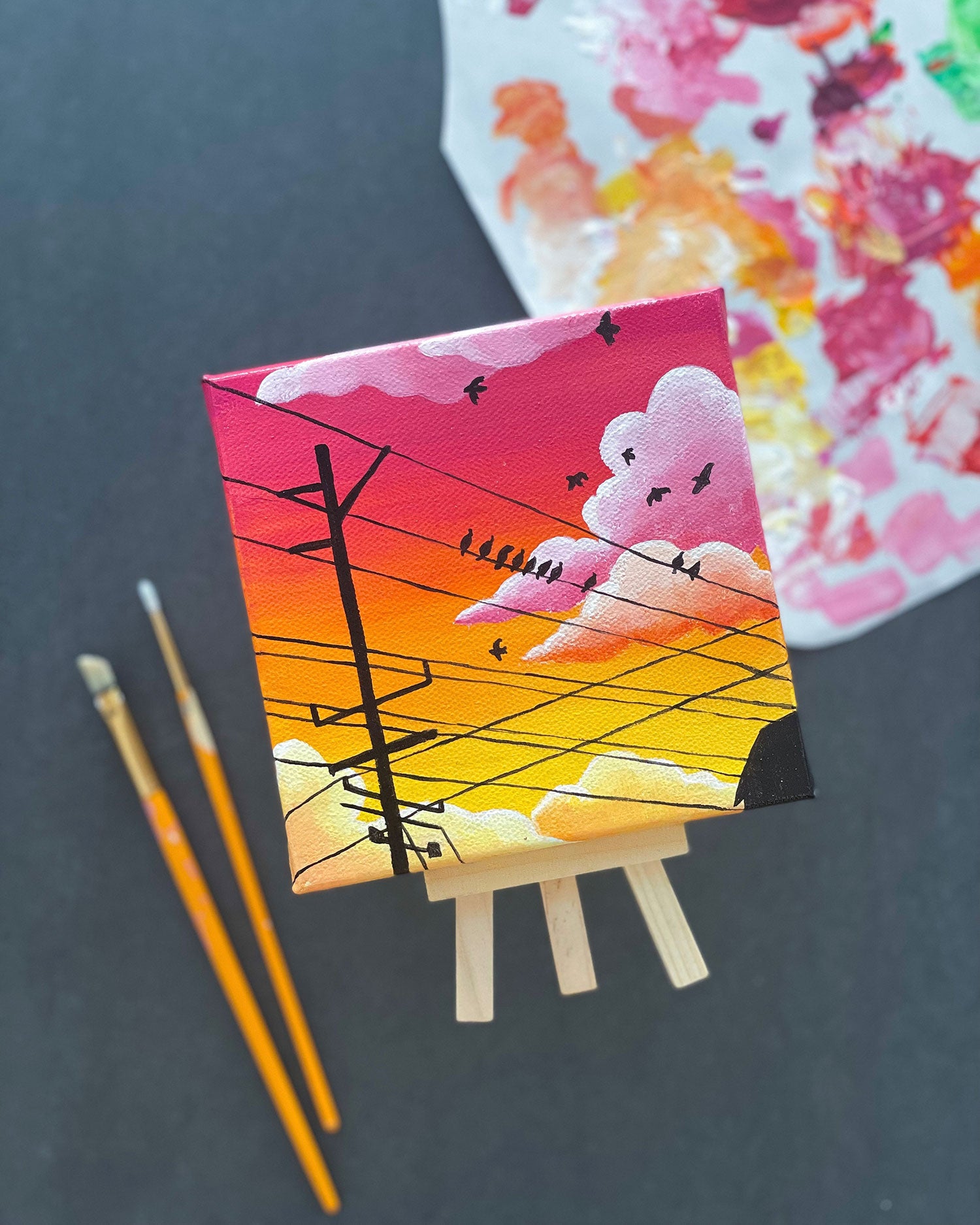 Art Saver Mini Canvas Abstract Painting Project
