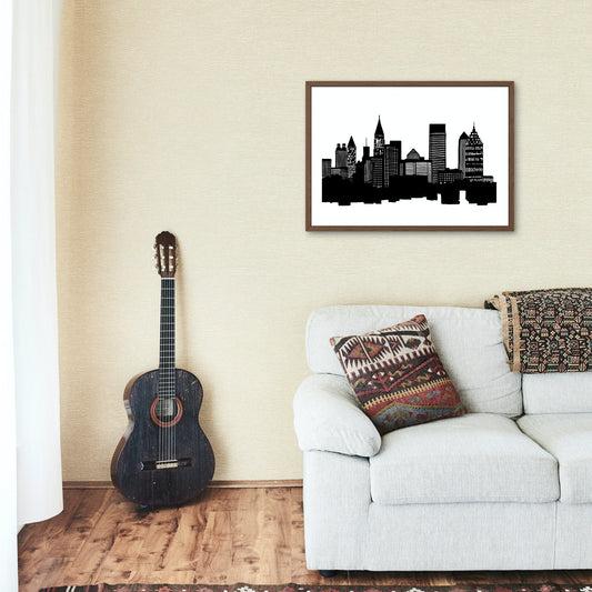 "City Skyline Silhouette" Print