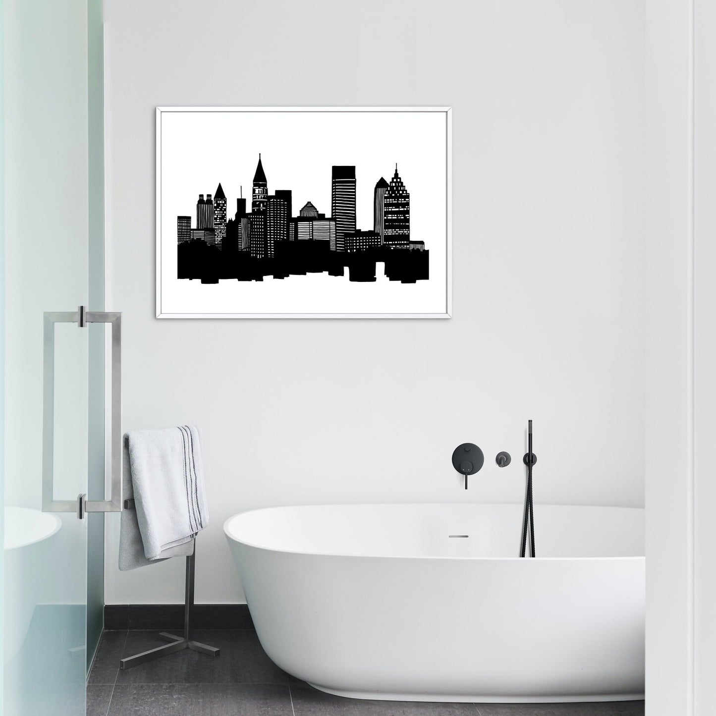 "City Skyline Silhouette" Print