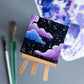 "Black Raspberry Dreams" Mini-Painting with Easel