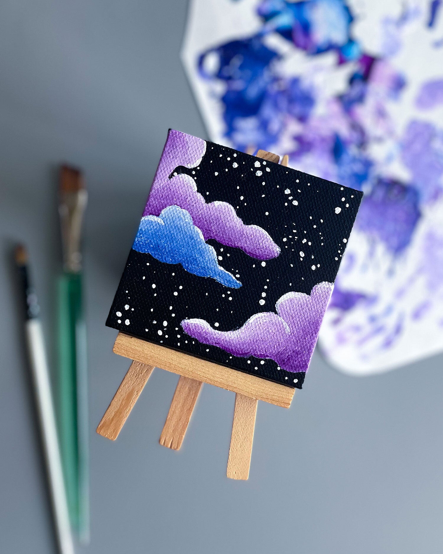 Milky Way Dreams Mini-Painting with Easel