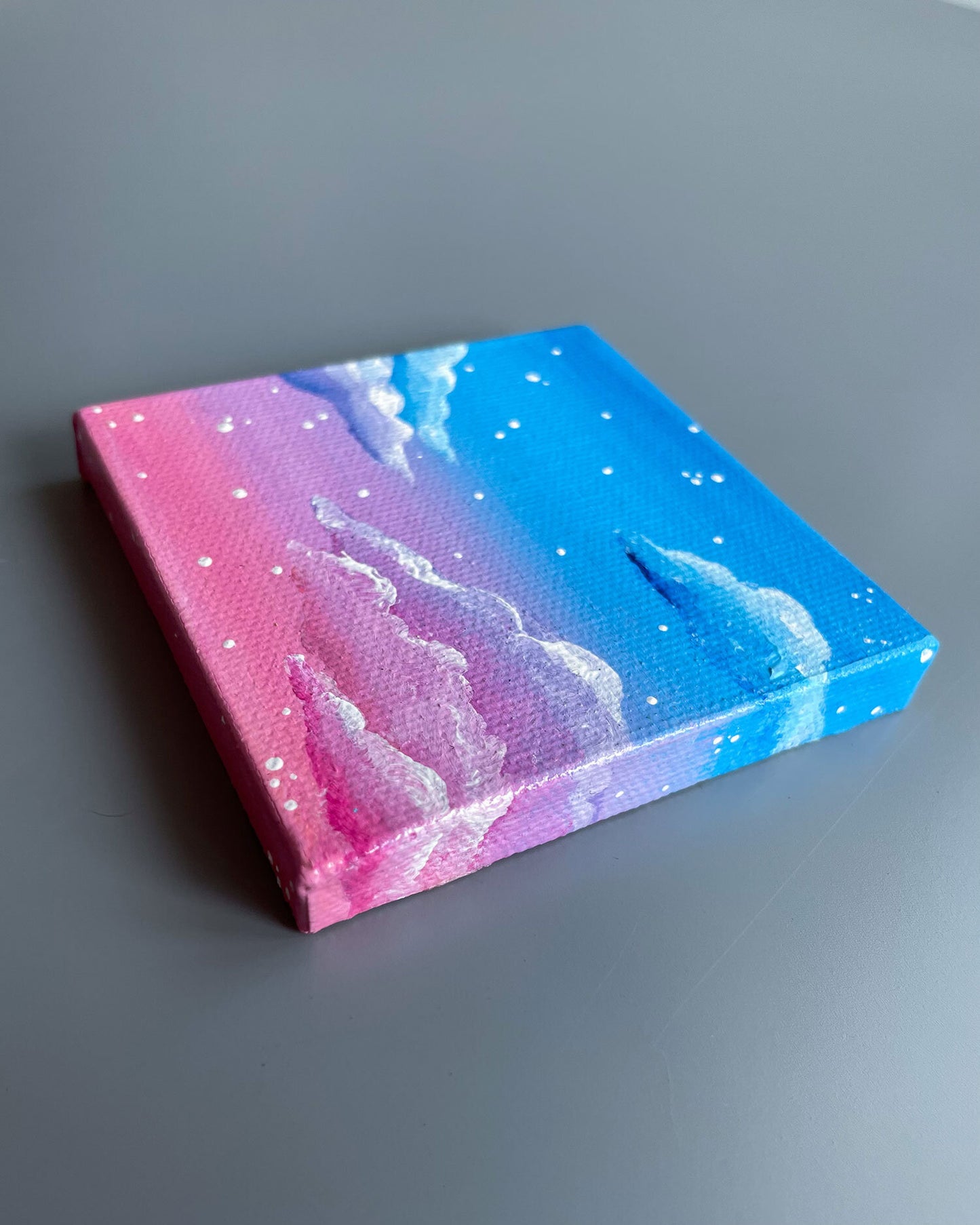"Cotton Candy Dreams" Mini-Painting with Easel
