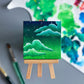 "Green Apple Dreams" Mini-Painting with Easel