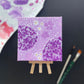 "Orchid Purple Hydrangeas" Mini-Painting with Easel