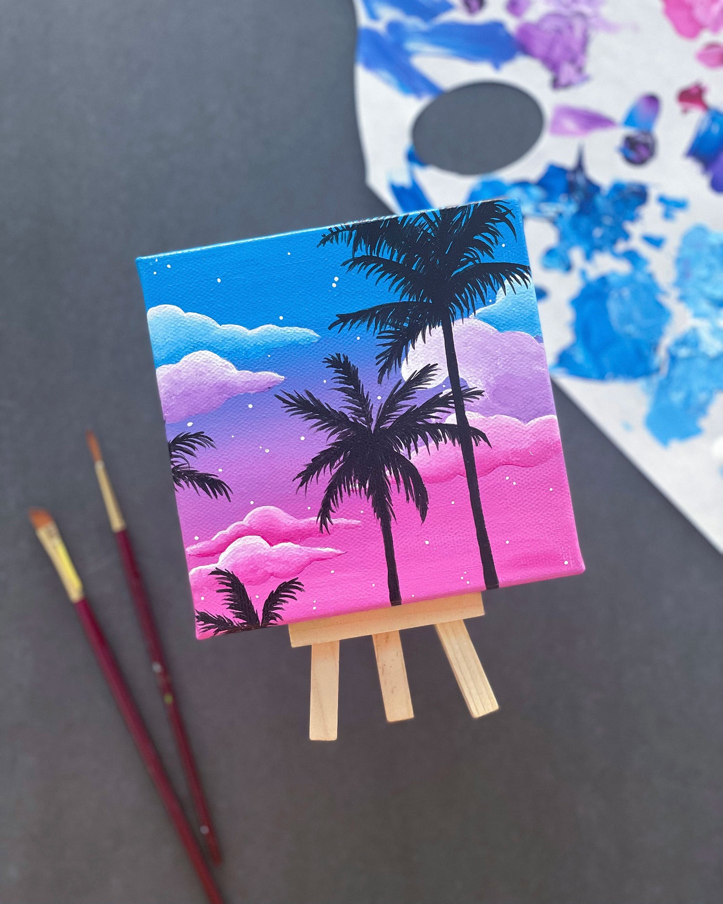 "Paradise Found" Mini-Painting with Easel