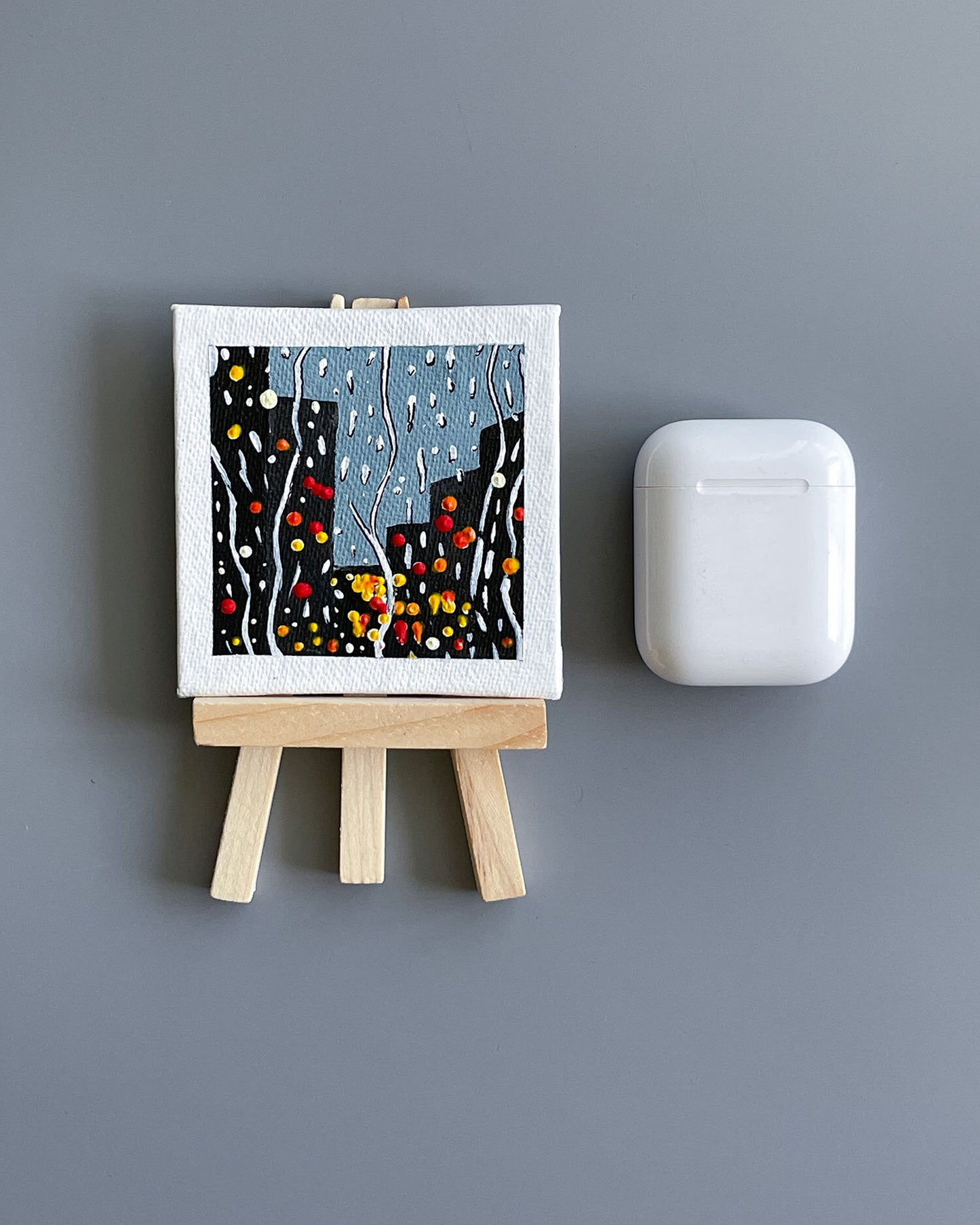 "New York City" Mini-Painting with Easel