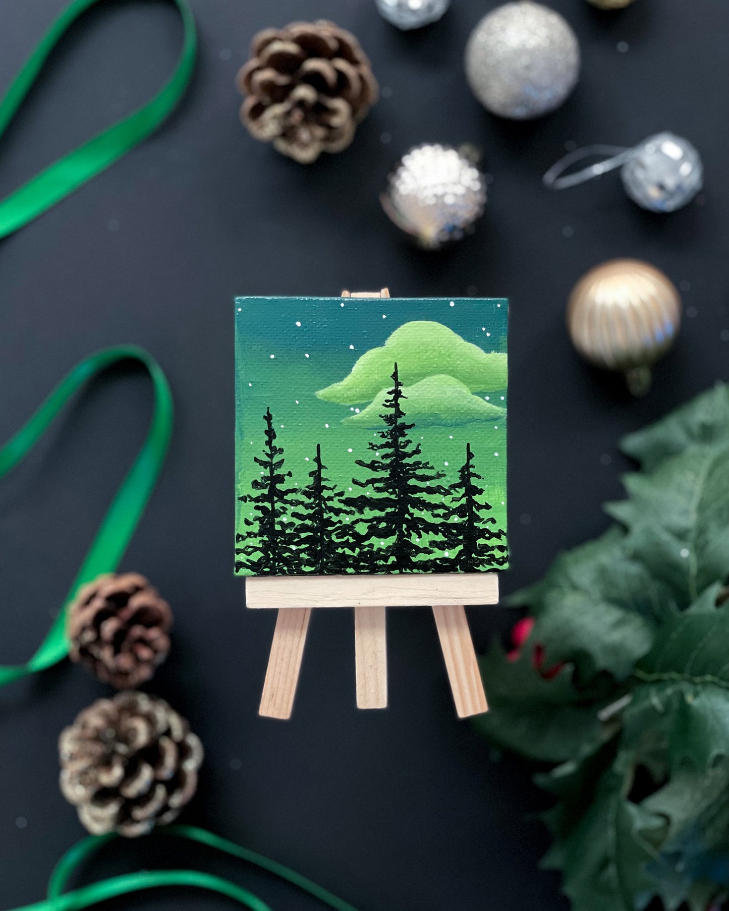 "Tiny Wanderlust" Mini-Painting with Easel
